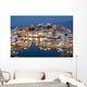 Greece, Crete, View of Lake Vouismeni and town at dusk Wall Mural
