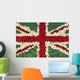 The Union Jack flag made with tomatoes, cauliflower and broccoli Wall Mural