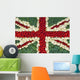 The Union Jack flag made with tomatoes, cauliflower and broccoli Wall Mural