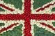 The Union Jack flag made with tomatoes, cauliflower and broccoli Wall Mural