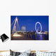 View of the London Eye from the Hungerford Bridge Wall Mural