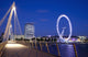 View of the London Eye from the Hungerford Bridge Wall Mural