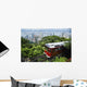 View Of Peak Tram Arriving At The Top Of The Victoria Peak Wall Mural