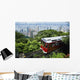 View Of Peak Tram Arriving At The Top Of The Victoria Peak Wall Mural