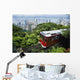View Of Peak Tram Arriving At The Top Of The Victoria Peak Wall Mural