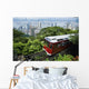 View Of Peak Tram Arriving At The Top Of The Victoria Peak Wall Mural