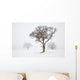 Oak Tree Snow Fog Wall Mural