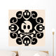 abstract skull and crossbones decoration Wall Decal
