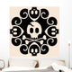 abstract skull and crossbones decoration Wall Decal