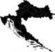 Black Map Croatia
