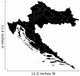 Black Map Croatia