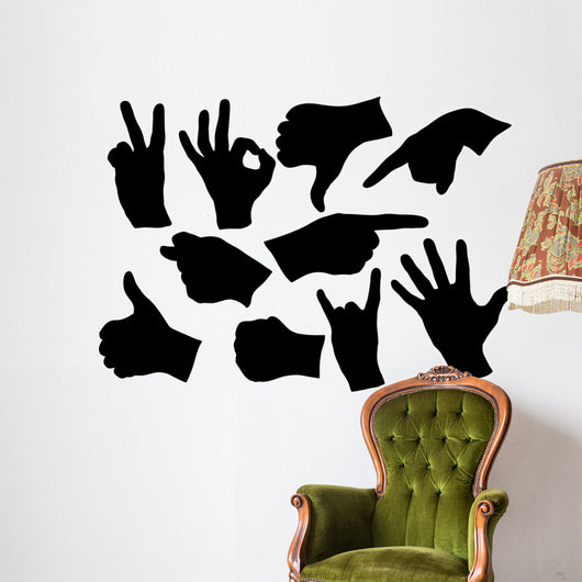 collection of hands Wall Decal