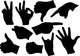 collection of hands Wall Decal