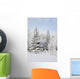Trees Covered With Snow And Frost Wall Mural