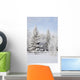 Trees Covered With Snow And Frost Wall Mural