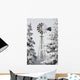 Old Windmill And Trees Covered With Snow And Frost Wall Mural