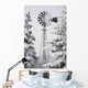 Old Windmill And Trees Covered With Snow And Frost Wall Mural