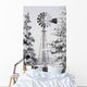 Old Windmill And Trees Covered With Snow And Frost Wall Mural