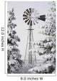Old Windmill And Trees Covered With Snow And Frost Wall Mural