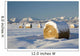 Snow-Covered Hay Bales Wall Mural