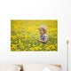 18-Month-Old Boy In Dandelion Field Wall Mural