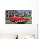 Havana street with colorful old cars in a raw Wall Mural