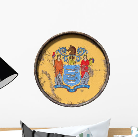 Old New Jersey Flag Wall Decal