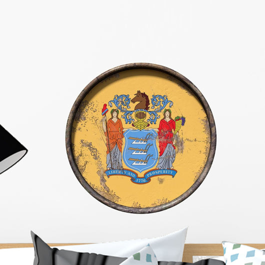 Old New Jersey Flag Wall Decal