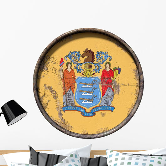 Old New Jersey Flag Wall Decal
