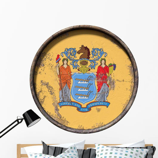 Old New Jersey Flag Wall Decal