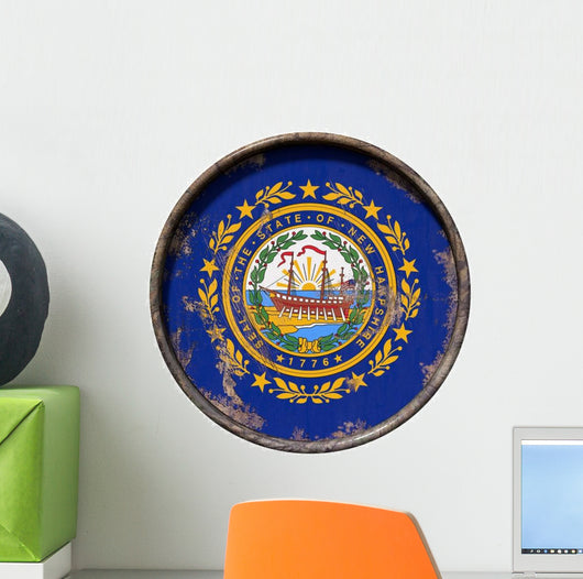 Old New Hampshire Flag Wall Decal