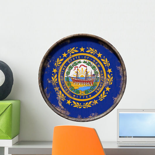 Old New Hampshire Flag Wall Decal