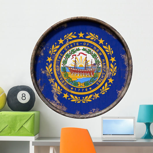 Old New Hampshire Flag Wall Decal
