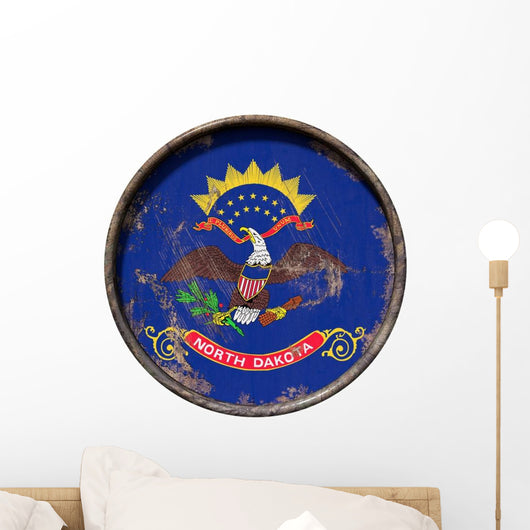 Old North Dakota Flag Wall Decal