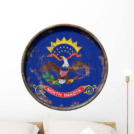 Old North Dakota Flag Wall Decal