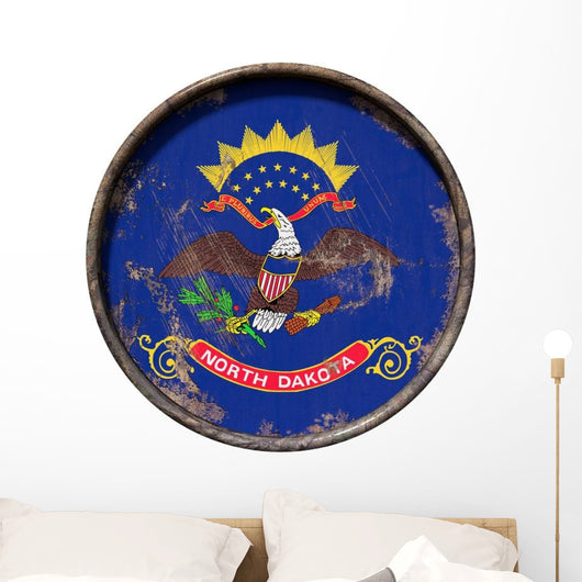 Old North Dakota Flag Wall Decal