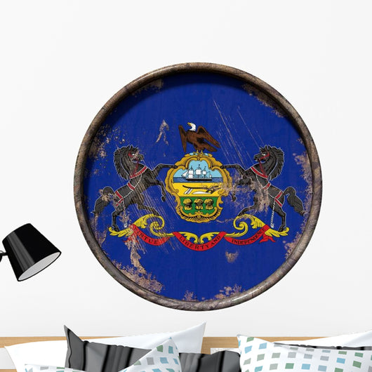 Old Pennsylvania Flag Wall Decal