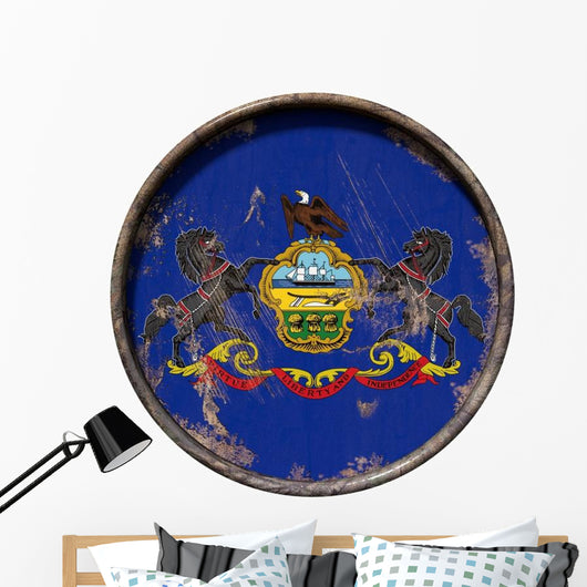 Old Pennsylvania Flag Wall Decal
