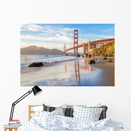 Golden Gate Bridge Sunset Wall Decal