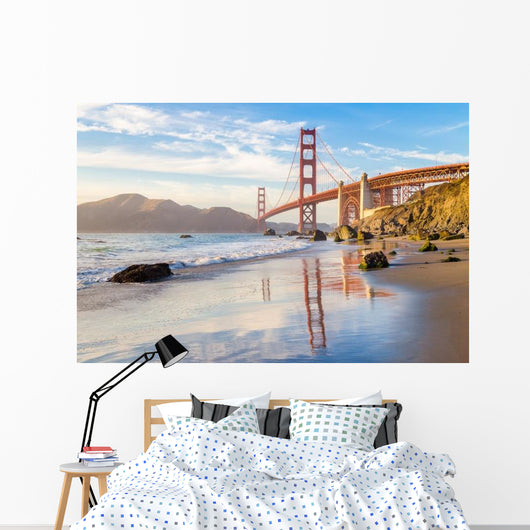 Golden Gate Bridge Sunset Wall Decal