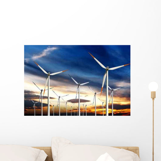 Wind Power Generating Mills Wall Decal