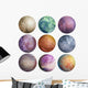 Colorful Watercolor Planets Wall Decal Sticker Set