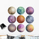 Colorful Watercolor Planets Wall Decal Sticker Set