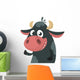 Cartoon Cute Black Cow Wall Decal