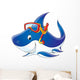 Shark Diver Wall Mural