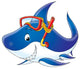 Shark Diver Wall Mural