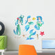 Hand-drawn Watercolor Beautiful Set Wall Decal Sticker Set