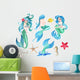 Hand-drawn Watercolor Beautiful Set Wall Decal Sticker Set