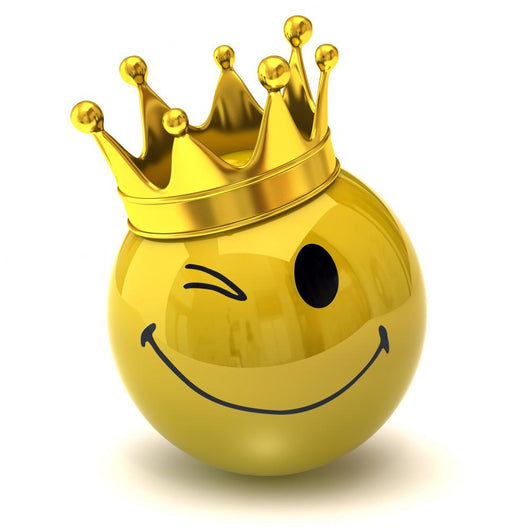 happy smiley with crown Wall Decal