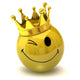 happy smiley with crown Wall Decal